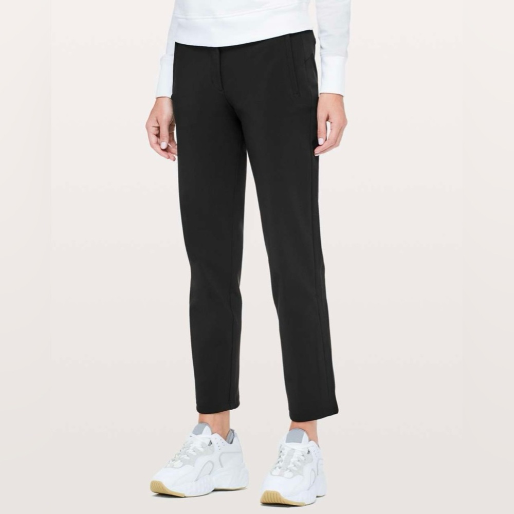 Lululemon On The Move Pants, size 6, black.